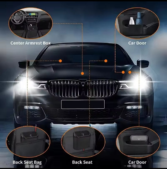 Mini Car Trash Bins Portable Waterproof Dustbin Interior Garbage Waste